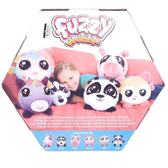 Fuzzy Wubble Daisy the Pig Stuffed Animal Plush Toy - Picture 3 of 4